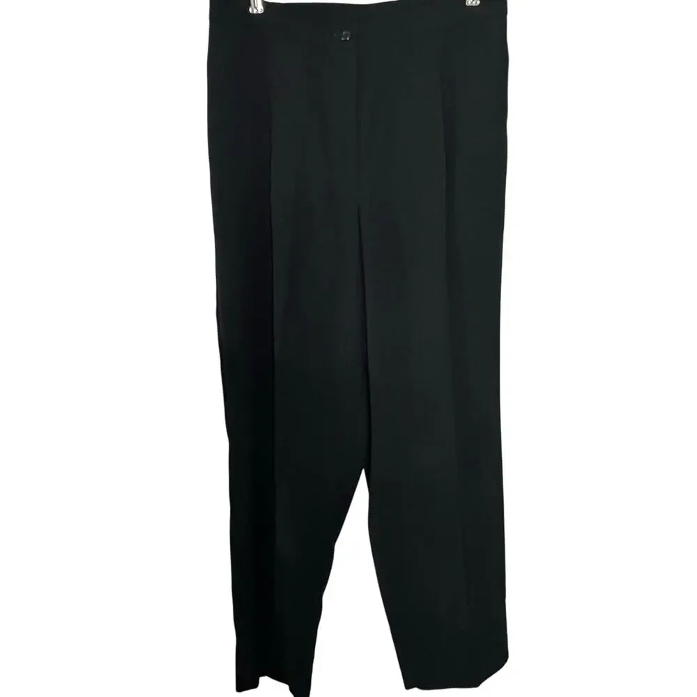 Vintage Villager Woman 16W Black‎ Wide Leg Slacks Career Essentials NWT